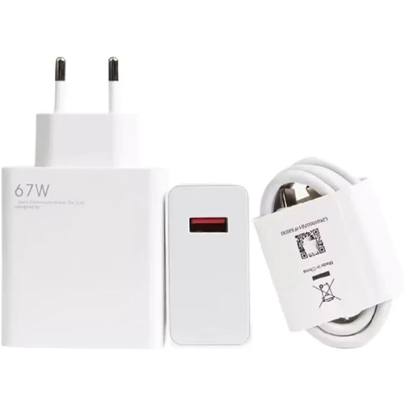 شارژر شیائومی مدل Redmi Note 12 Pro ظرفیت ۶۷ وات همراه کابل توربو شارژ و ثانیه شمار