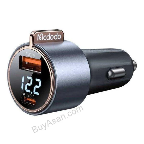 شارژر فندکی 2 پورت 75 وات مک‌دودو مدل CC-3690