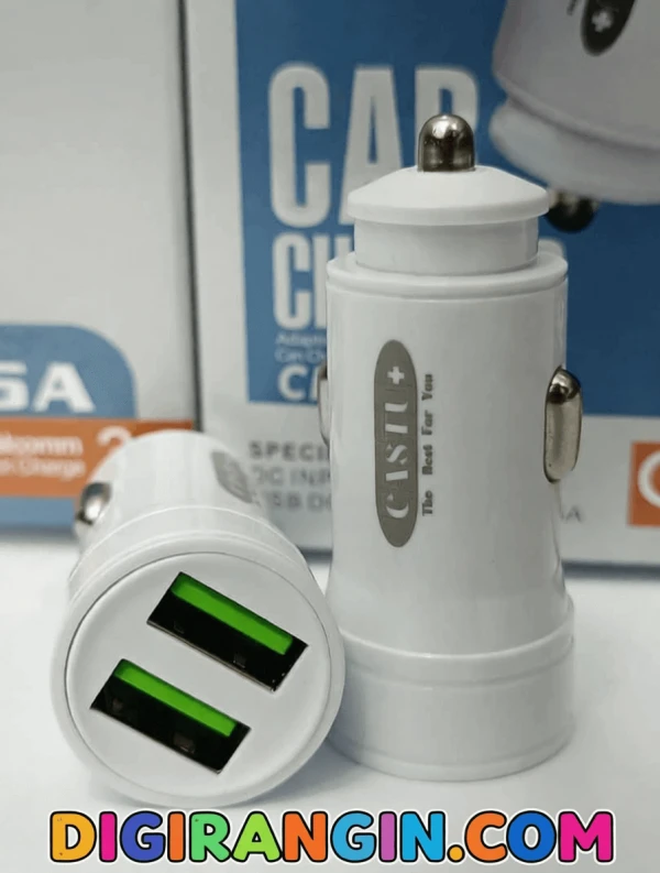 شارژر فندکی CASTU+ CH-02 | دو پورت 5 آمپر فست شارژ QC3.0