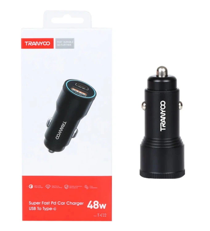 شارژر فندکی ترانیو 48 وات مدل T-C22