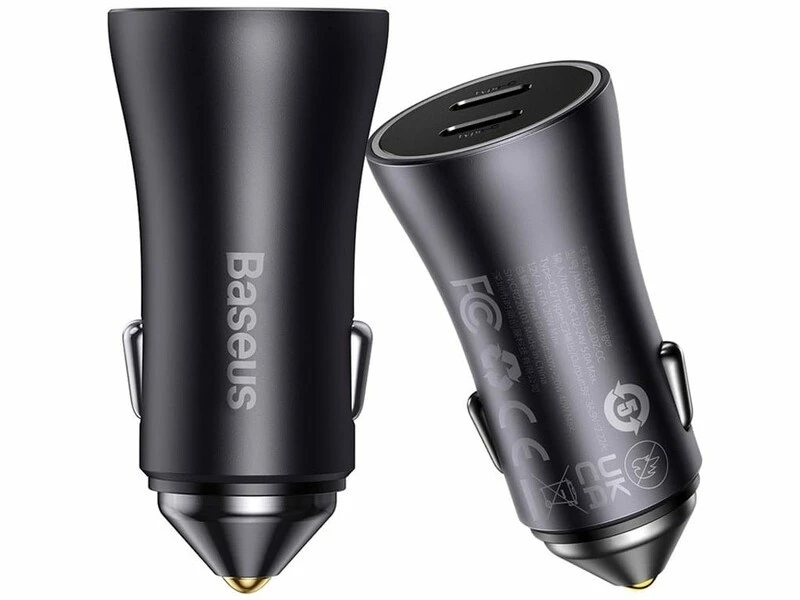 شارژر فندکی فست شارژ ماشین تایپ‌سی 40 وات بیسوس GJP000013
