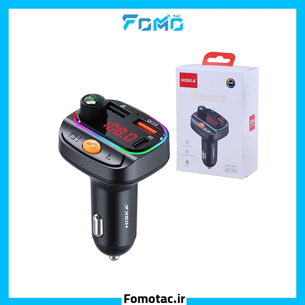 شارژر فندکی و اف ام پلیر بلوتوثی 30 وات برند هیسکا HCC-339