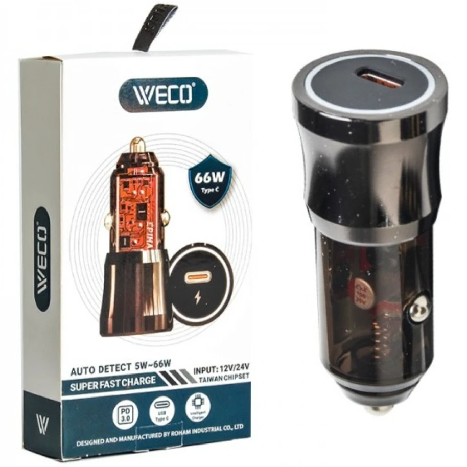 شارژر فندکی ویکو مدل WECO 23 PD 66W