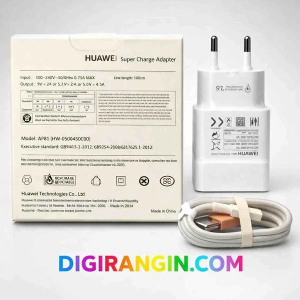 شارژر هواوی اصل پک‌دار مدل AP81