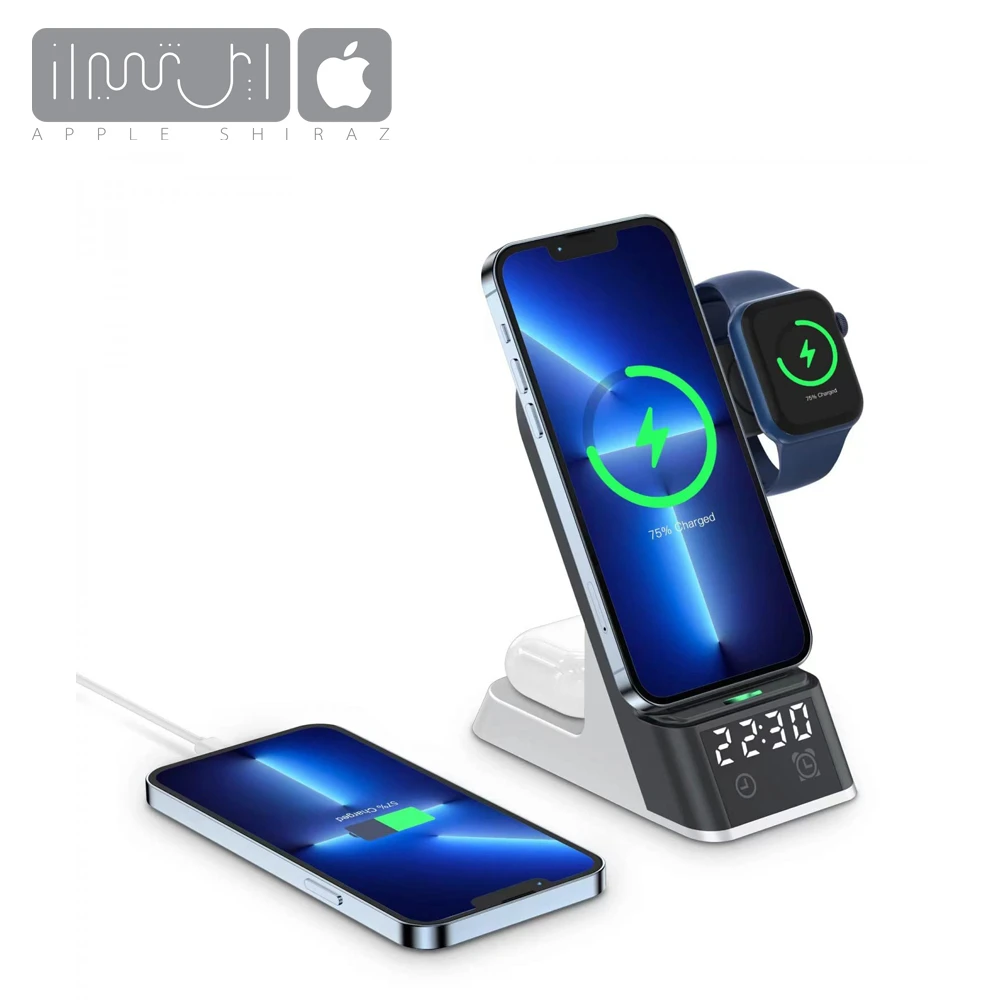 شارژر وایرلس گرین لاین مدل Green lion 6 in 1 wireless Charger