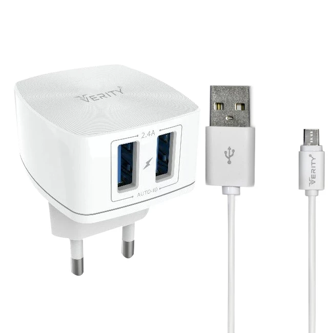 شارژر وریتی مدل AP2112 به همراه کابل تبدیل microUSB