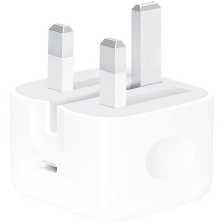 شارژر ۲۰ وات اورجینال آیفون شرکت اپل بارکد دار بدون کابل مدل A 2344 Apple ۲۰W 3pin Power Adapter