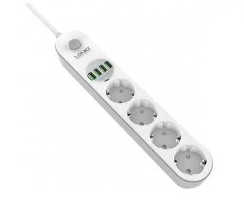 شارژر ۴ راهی با ۴ پورت یو اس بی 4way charger with 4 USB port