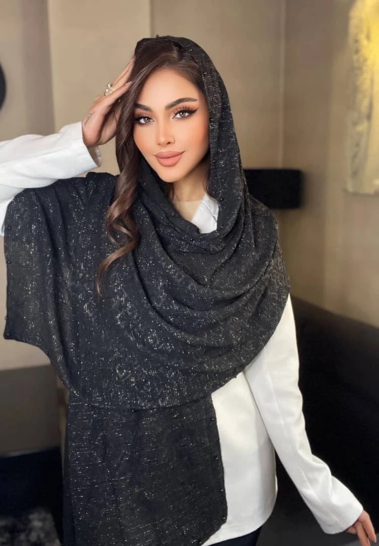 شال برشکا پاییزه تک رنگ