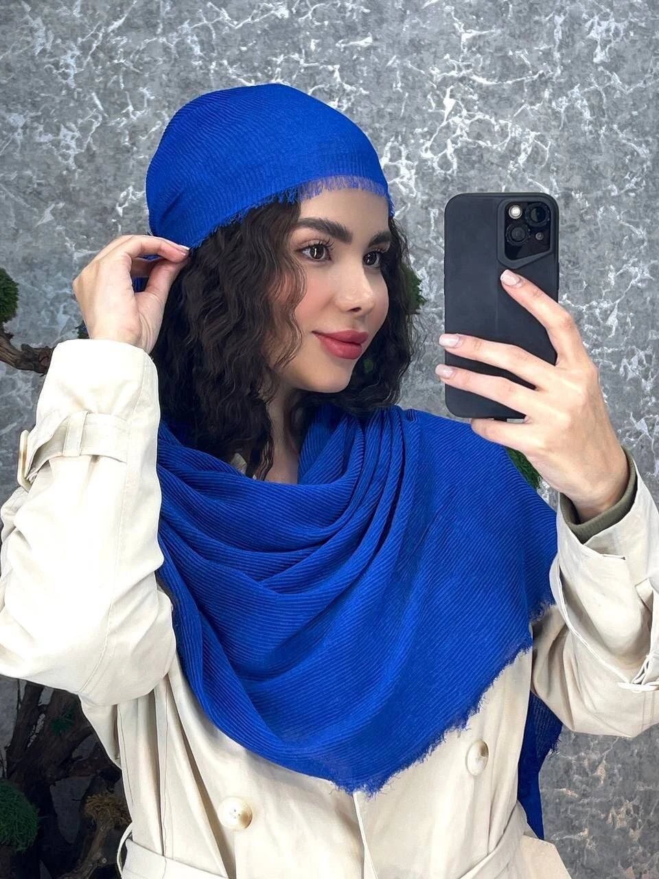شال بهاری پلیسه زنانه