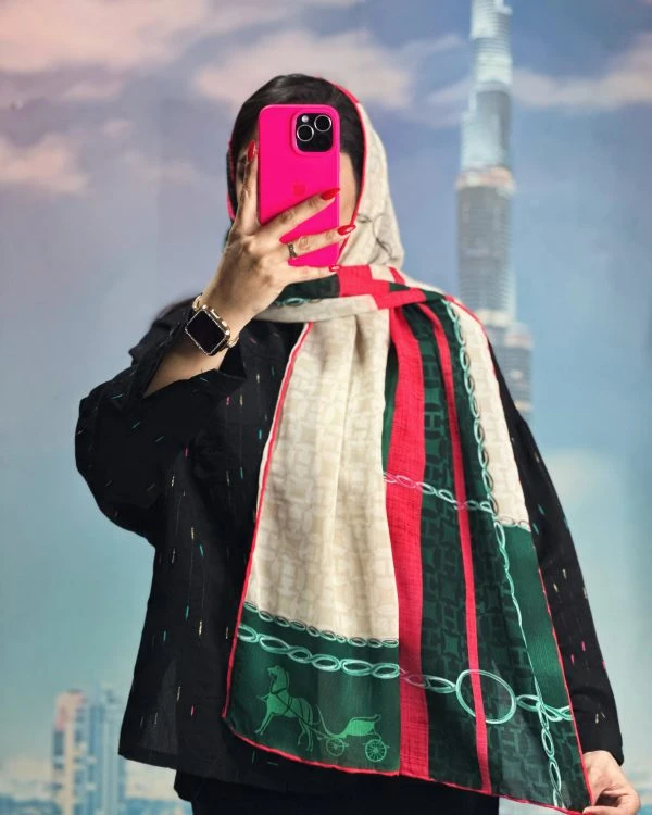 شال حریر زنجیری