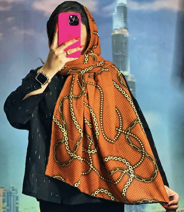 شال زنجیری نارنجی