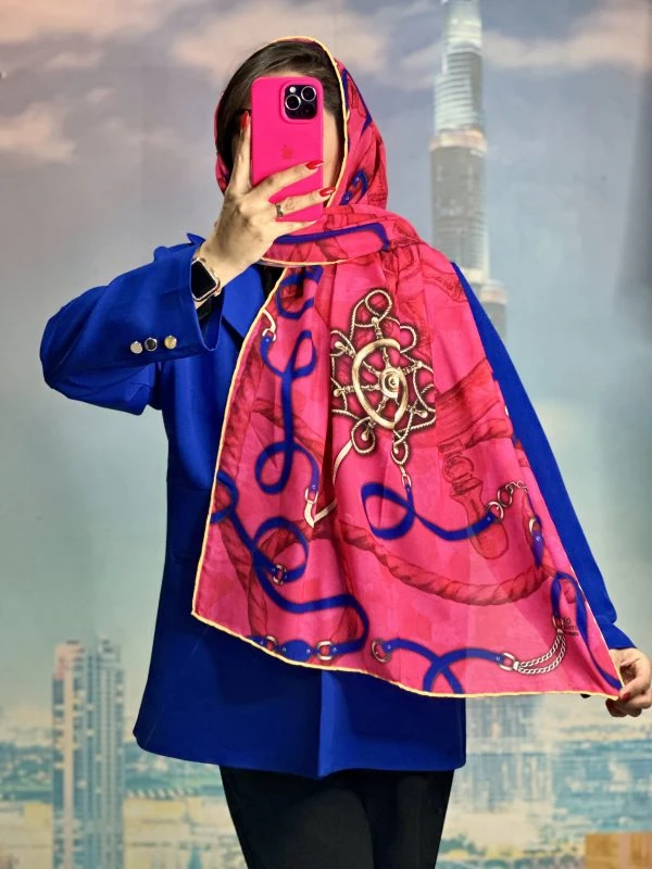 شال سرخابی طرحدار