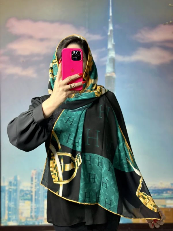 شال طرحدار حریر