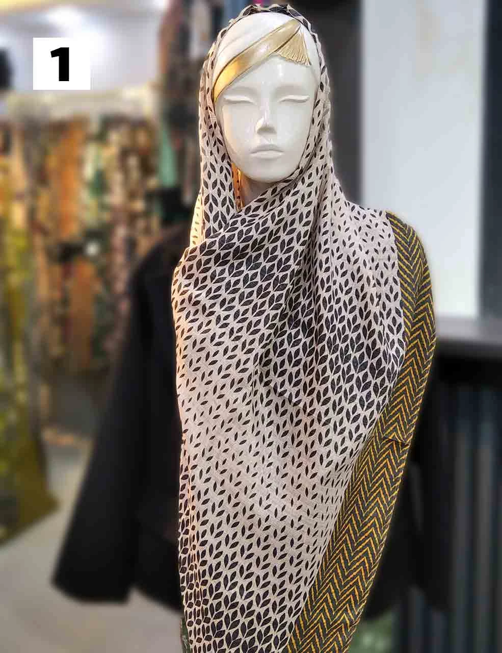 شال طرحدار گل لاله