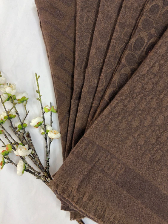 شال قهوه ای کشمیر