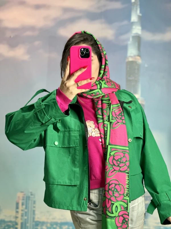 شال لبه دست دوزCHANEL
