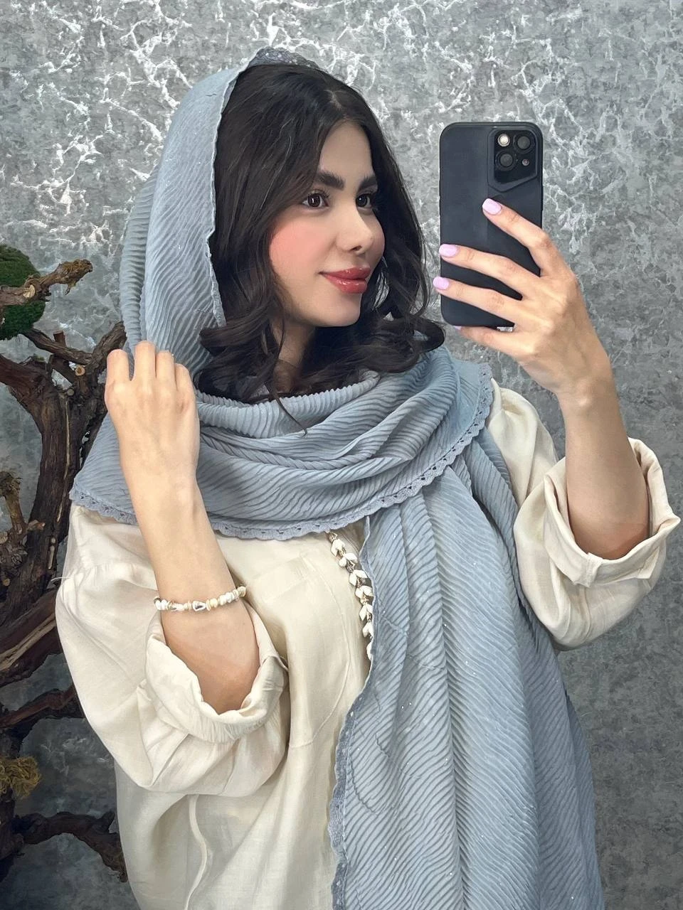 شال پلیسه دور گیپور اکلیلی