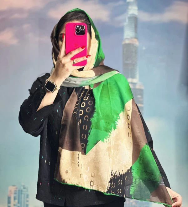 شال چند رنگ حریر