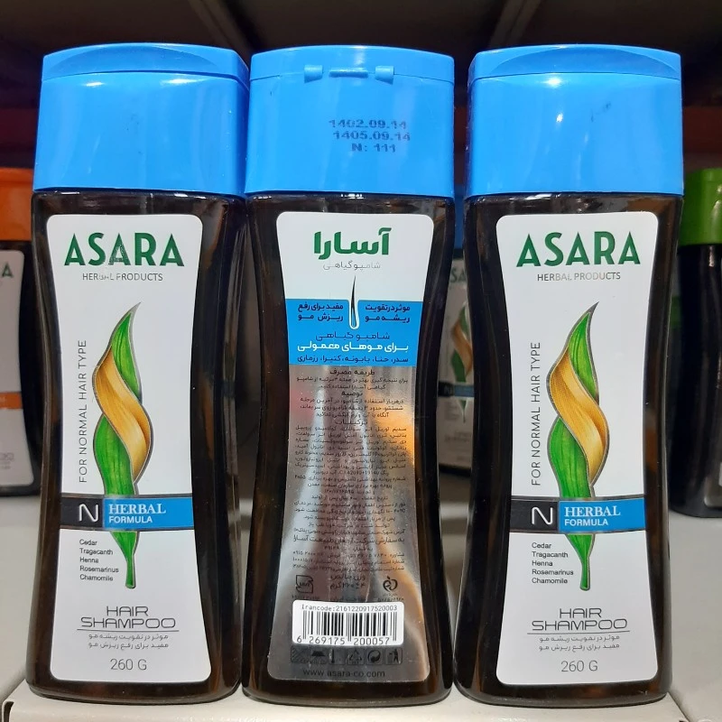 شامپو آسارا برای موهای معمولی