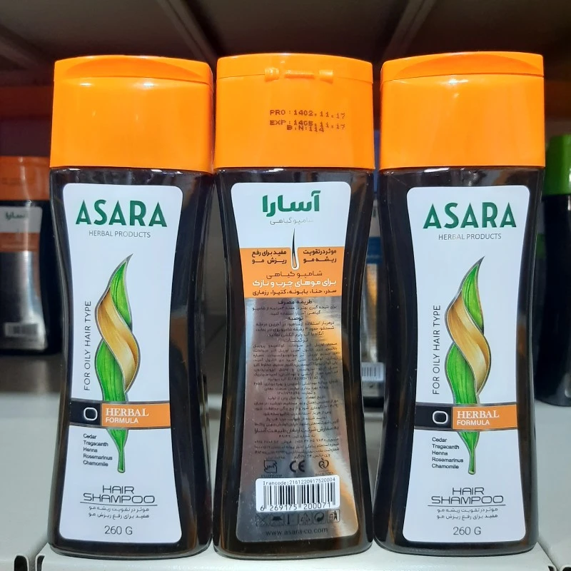 شامپو آسارا برای موهای چرب و نازک
