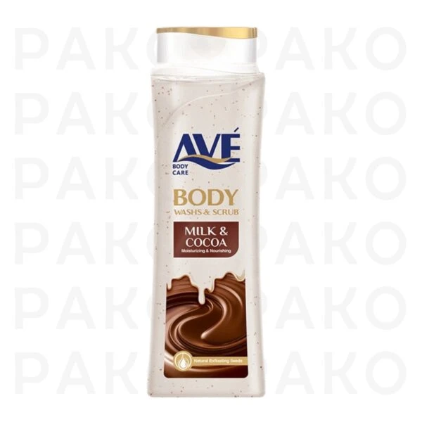 شامپو اسكراب صورت و بدن اوه مدل Milk And Cocoa اوه مقدار 380 گرم ave