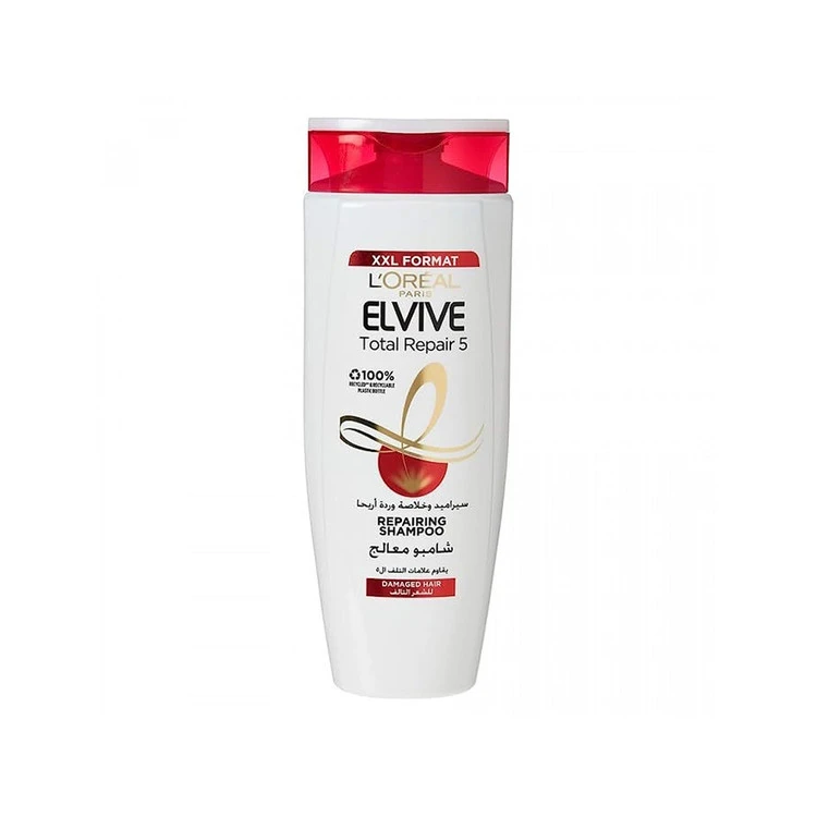 شامپو بازسازی‌کننده لورآل (L'Oreal Paris) مدل Elvive Total Repair 5 حجم ۷۰۰ میلی‌لیتر (سایز XXL) ‌ --- ‌