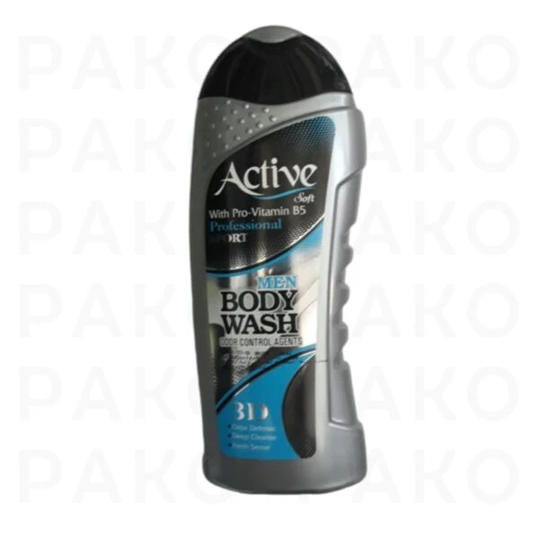 شامپو بدن اسپرت ویتامینه اکتیو سری 3D مدل نقره ای ویژه آقایان active
