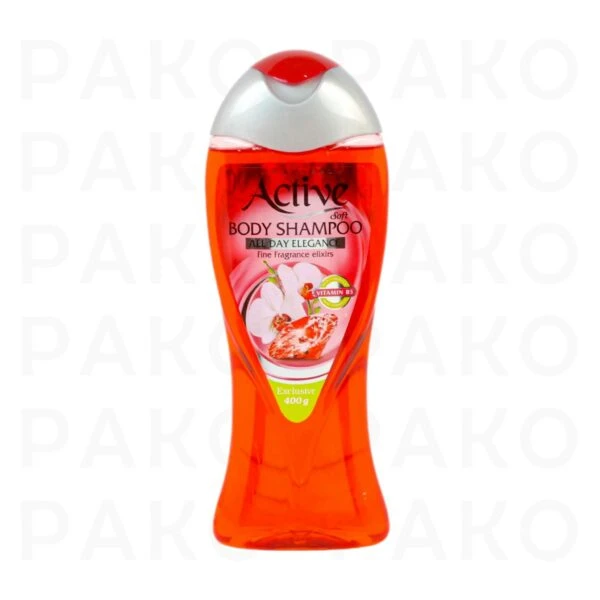 شامپو بدن اکتیو با رایحه اکسیر حس خوب (حاوی ویتامین B5) شفاف All Day Eleganceسری الماس active