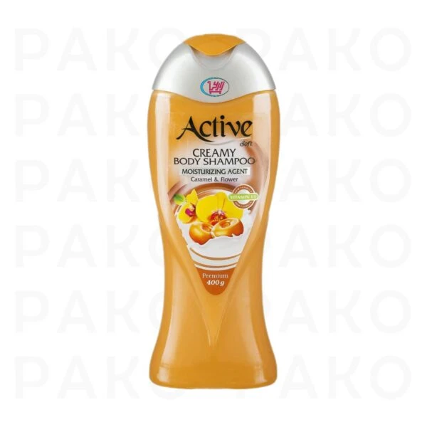 شامپو بدن اکتیو با رایحه ی گل و کارامل active