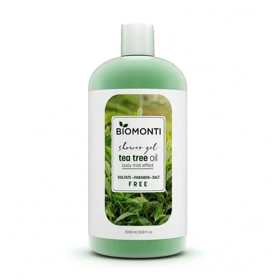 شامپو بدن بدون Biomonti مدل Tea Tree Oil حجم 1000 میل اورجینال و اصل
