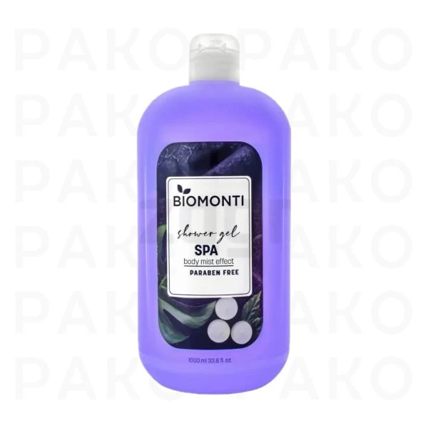 شامپو بدن بدون سولفات و پارابن بیومونتی Biomonti مدل SPA حجم 1000 میل