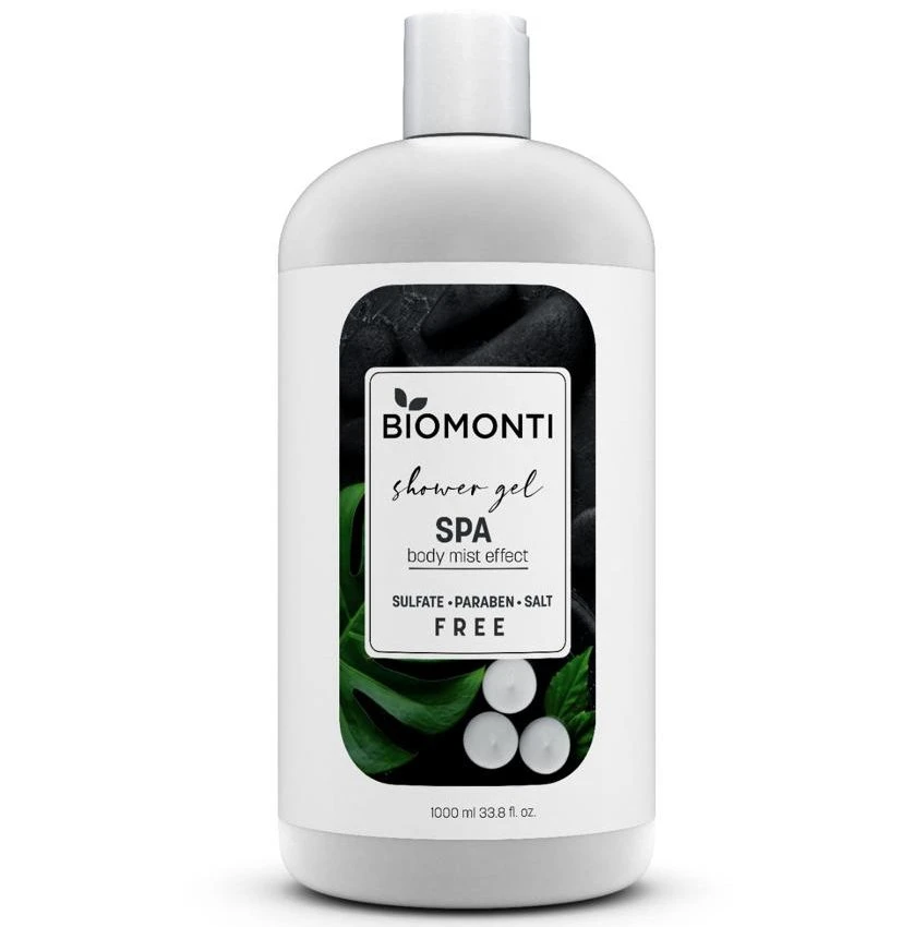 شامپو بدن بدون پارابن بیومونتی Biomonti مدل SPA حجم 1000 میل اصل و اورجینال