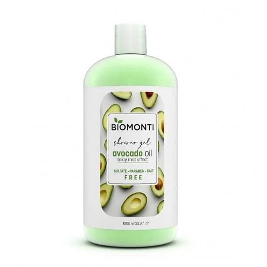 شامپو بدن بیومونتی Biomonti مدل Avocado Oil حجم 1000 میل اصل و اورجینال