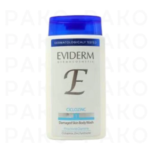 شامپو بدن سیکلوزینک اویدرم مناسب پوست های آسیب دیده 200 میلی لیتر eviderm