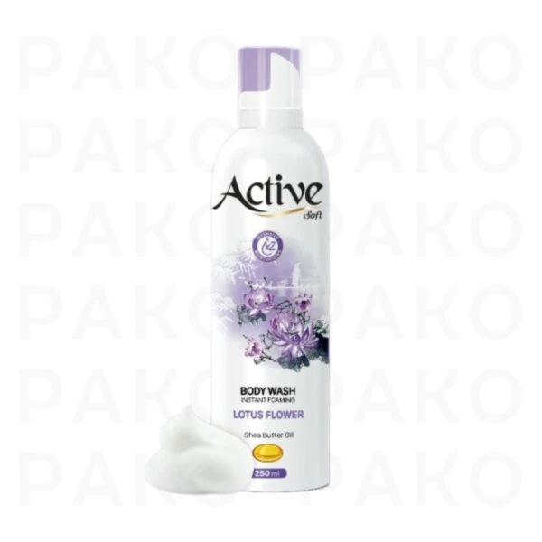 شامپو بدن فوم اکتیو مدل LOTUS FLOWER active