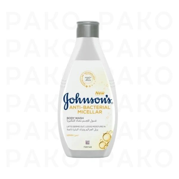 شامپو بدن لیمویی آنتی باکتریال جانسون مدل MICELLAR حجم ۴۰۰ میل johnsons