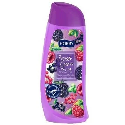 شامپو بدن هوبی Hobby مدل Fresh Care حاوی عصاره شاه توت و تمشک حجم 500 میل اصل و اورجینال