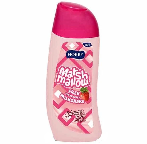 شامپو بدن هوبی Hobby مدل Marshmallow حاوی عصاره توت فرنگی حجم 500 میل اصل و اورجینال