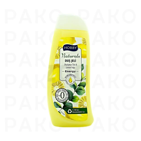 شامپو بدن هوبی سری Naturals مدل Energy حاوی عصاره اکالیپتوس و روغن لیمو 500 میل hobby