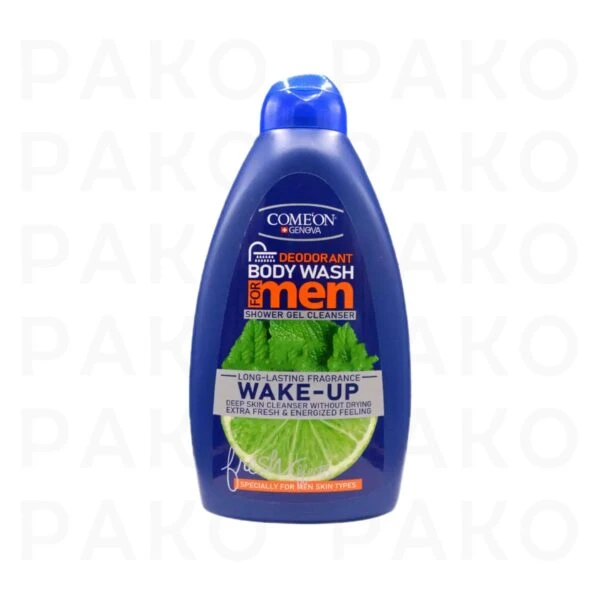 شامپو بدن ژلی کامان مدل Wake-Up مناسب انواع پوست آقایان comeon