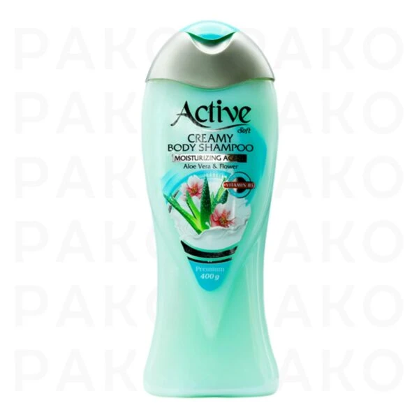 شامپو بدن کرمی آلوئه ورا و گل اکتیو active