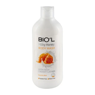 شامپو بدن کرمی بیول مدل Milky Honey مناسب پوست خشک