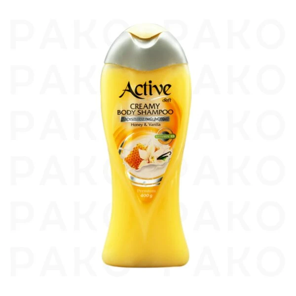 شامپو بدن کرمی وانیل و عسل اکتیو active