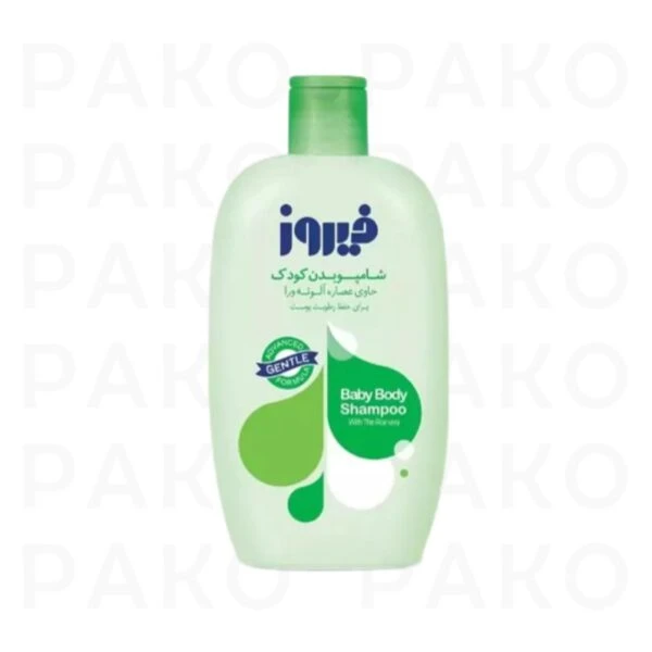 شامپو بدن کودک فیروز حاوی عصاره آلوئه ورا firooz حجم 450 میلی