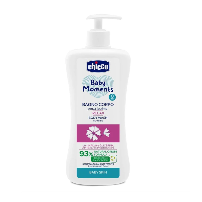 شامپو بدن کودک چیکو Moments Baby Chicco مدل Relax اصل ایتالیا 500 میل