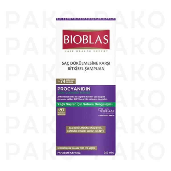 شامپو بيوبلاس موهاي چرب 360 ميل bioblas