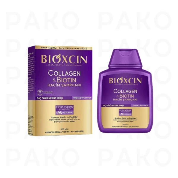 شامپو بیوکسین مدل کلاژن و بیوتین bioxcin