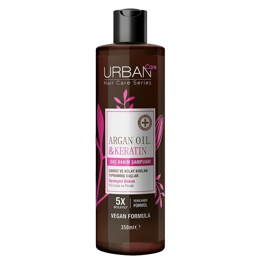 شامپو تقویت کننده اوربن کر اوربان Urban Care حاوی روغن آرگان و کراتین حجم 350 میل