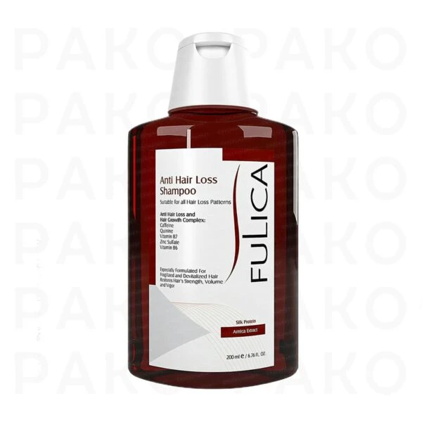 شامپو تقویت کننده و ضد ریزش فولیکا مناسب مو آسیب دیده 200 میل Fulica مدل Anti Hair Loss حاوی کافئین
